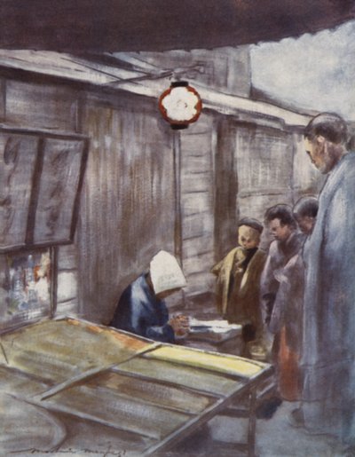 甘いもの屋台 作： Mortimer Ludington Menpes